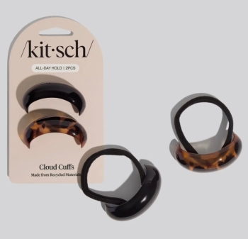 Kitsch Black & Tort Cloud Cuffs - Medium