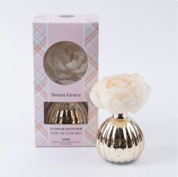 Sweet Grace Plaid Flower Diffuser