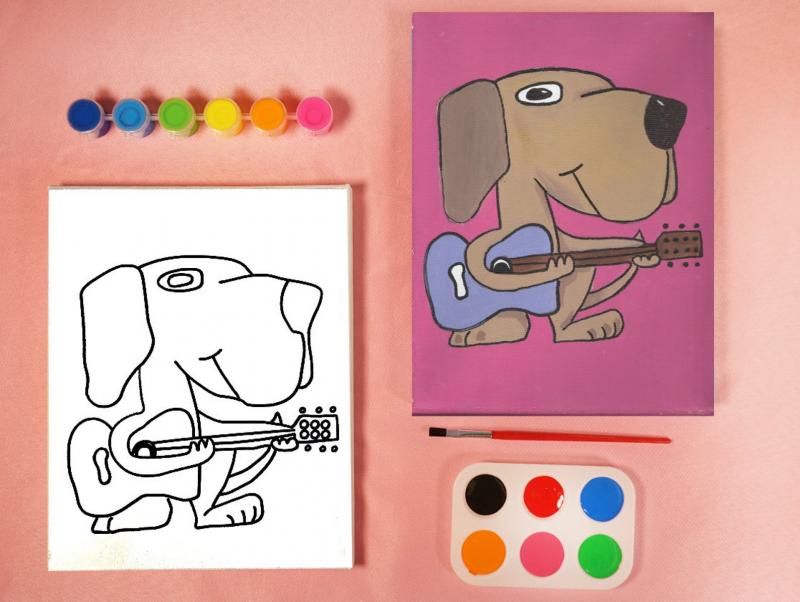 DOG&GUITAR PAIT SET