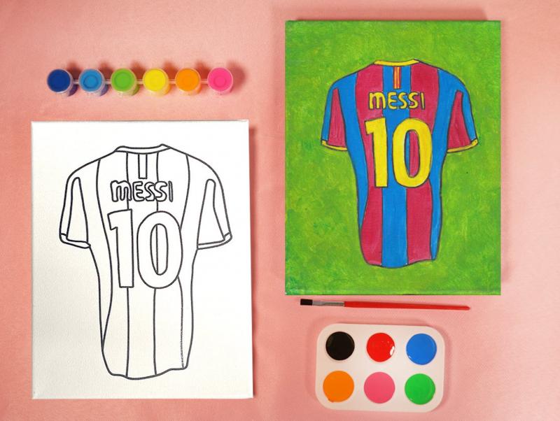 BARCELONA MESSI PAINT SET