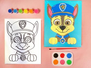 PAW PATROL CHASE PAINT SET