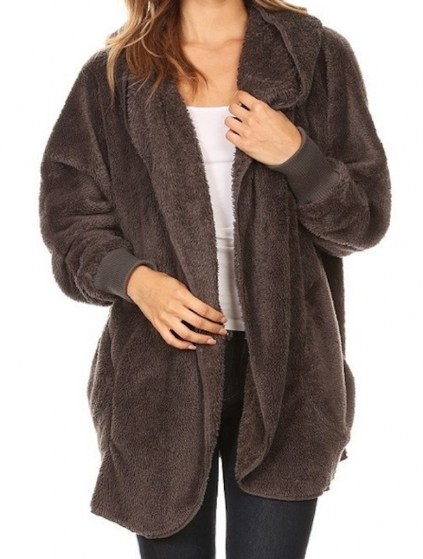 Charcoal Fuzzy Jackets