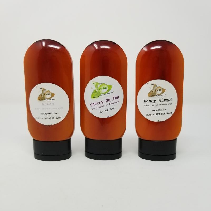 All Natural Body Lotion - Available in 3 Scents: Naked, Cherry on Top, Honey Almond