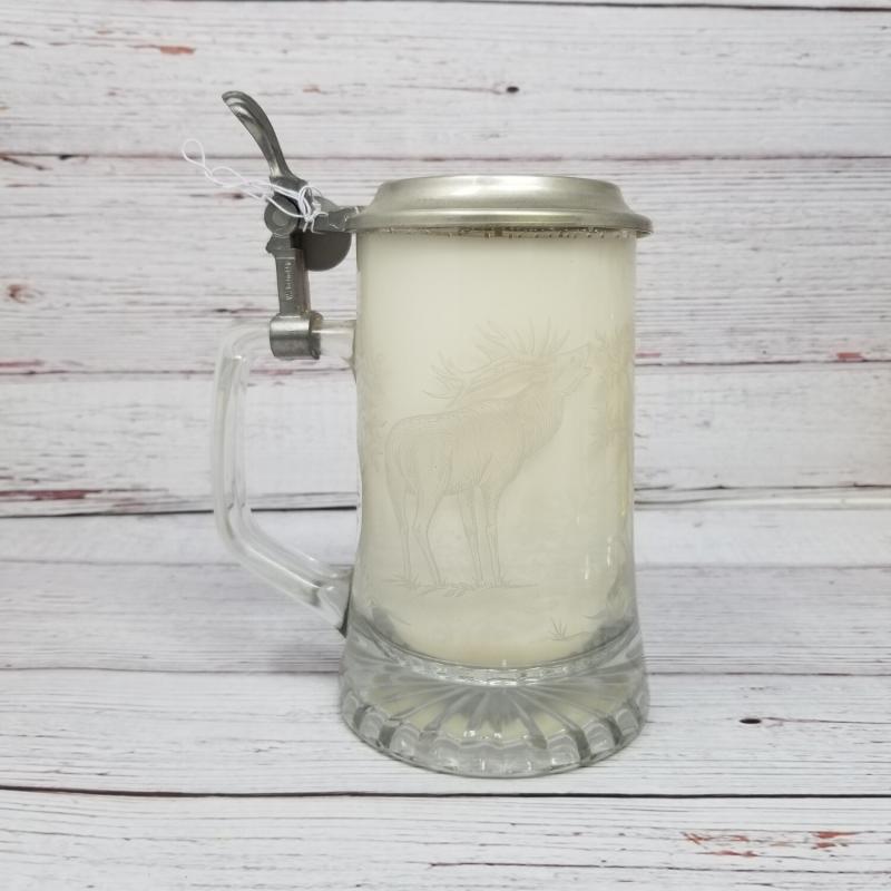 Vintage Crystal Beer Stein Honey Bourbon Soy Candle