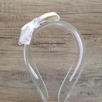 Bow Headband - Cherry Blossom Faux Leather