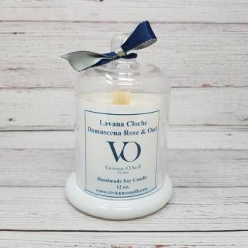 Lavana Cloche Damascana Rose & Oud Wood Wick Soy Wax Candle