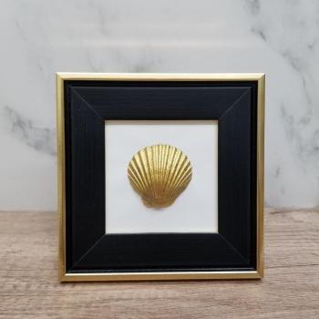 Sea Midas Hand Painted 24K Clam Shell in Small Frame