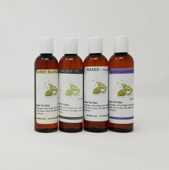 Body Massage Oil - Available in 4 Scents - Naked, Blacque Tie, Sweet Lavender, or Honey BeeHave