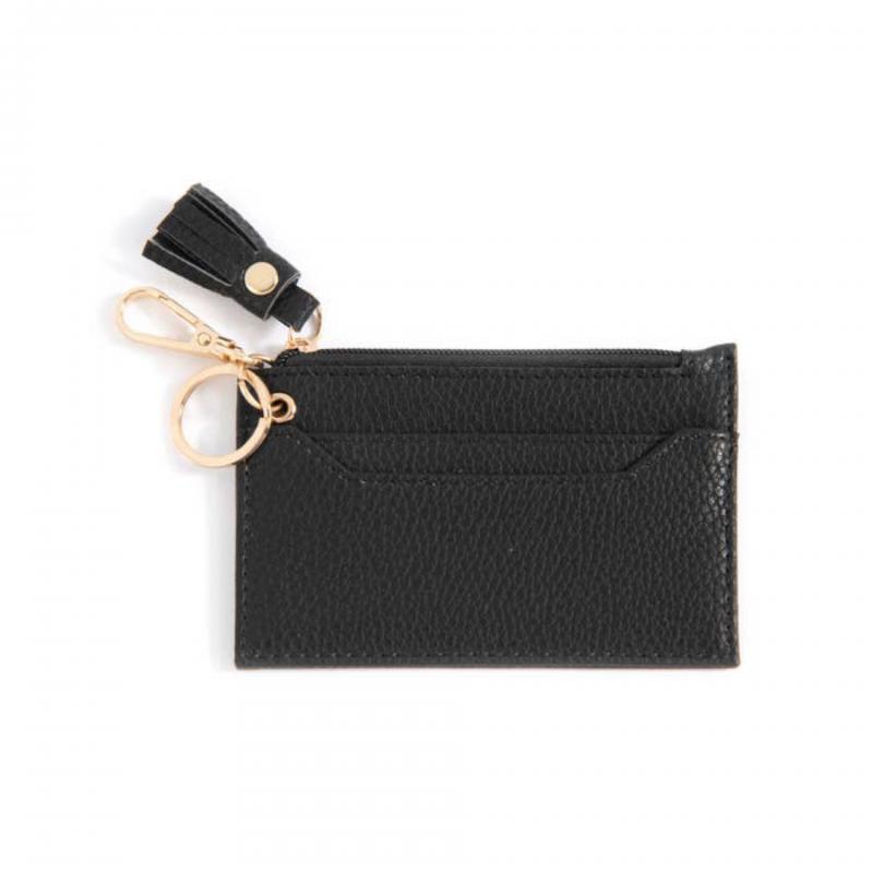 Faux Leather Cardholder With Keychain