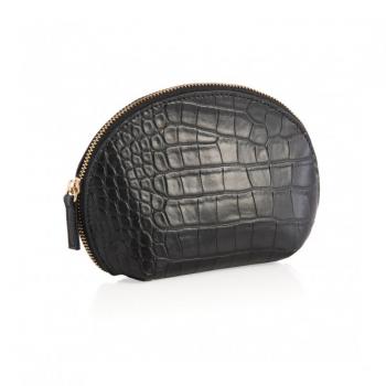 Faux Croc Zip Pouch