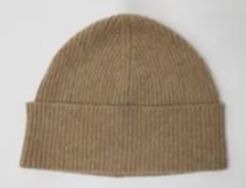 Cashmere Ribbed Hat with Cuff