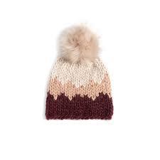 Pink Ombre Pom Pom Hat