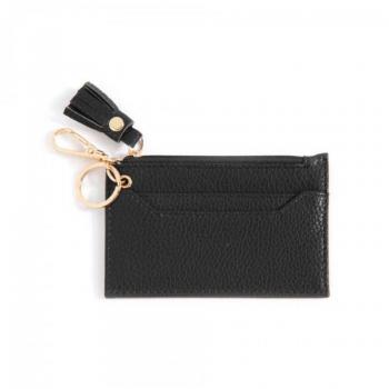 Faux Leather Cardholder With Keychain