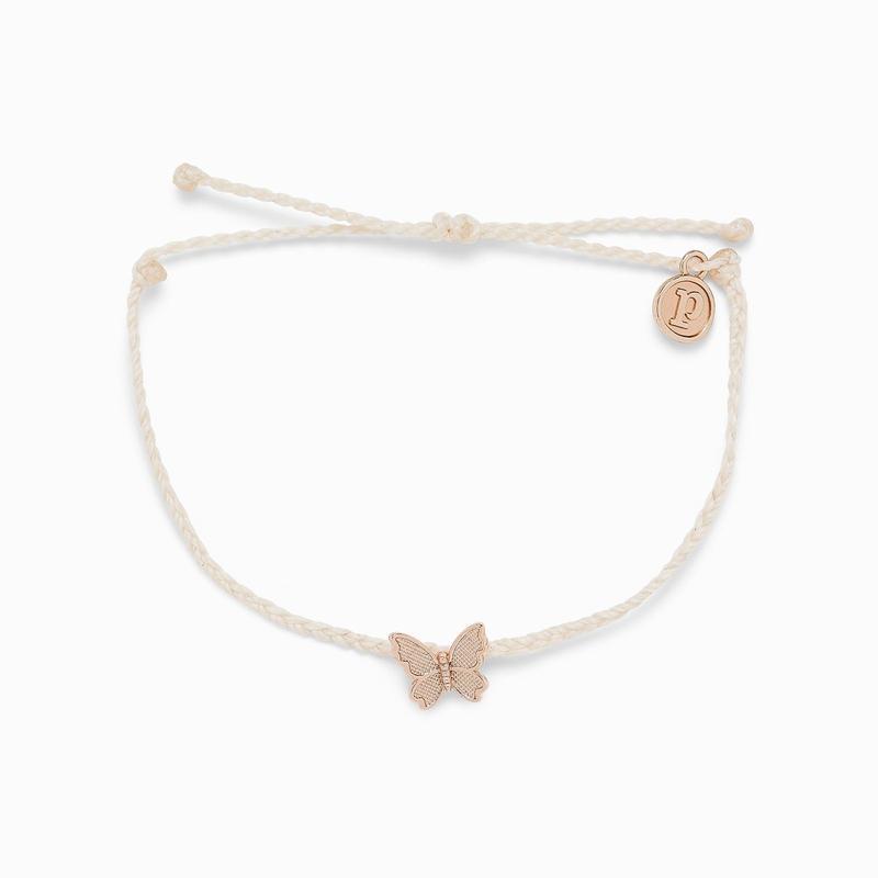 Pura Vida Butterfly in Flight Charm - Vanilla