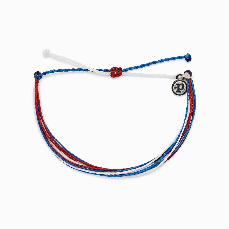 Pura Vida Red, White & Blue Original Bracelet