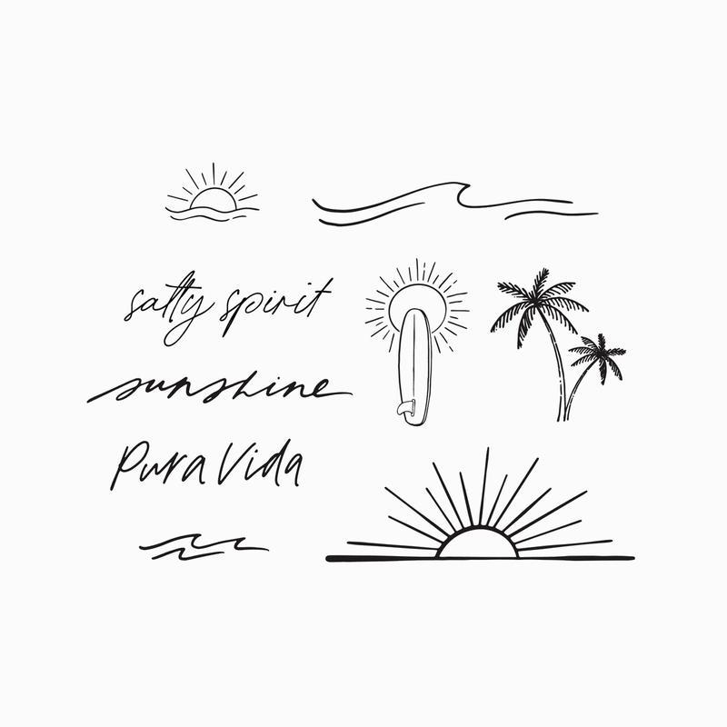 Pura Vida Playa Temporary Tattoo