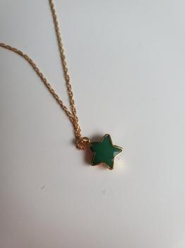 Green Onyx Star Necklace