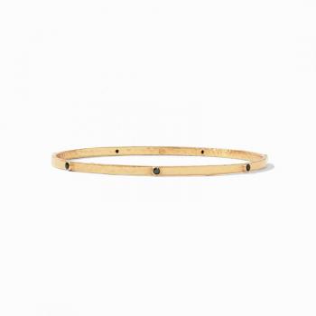 Julie Vos Obsidian Black Crescent Bangle