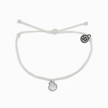 Pura Vida Real Shell White Charm Bracelet