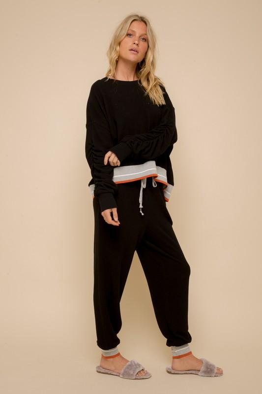 Stripe Elastic Joggers