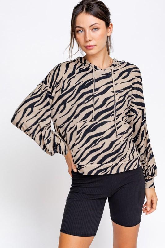 Zebra Print Hoodie