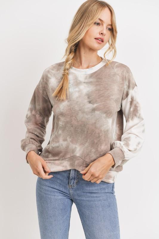 L/S Tie Dye Hi-Lo Top