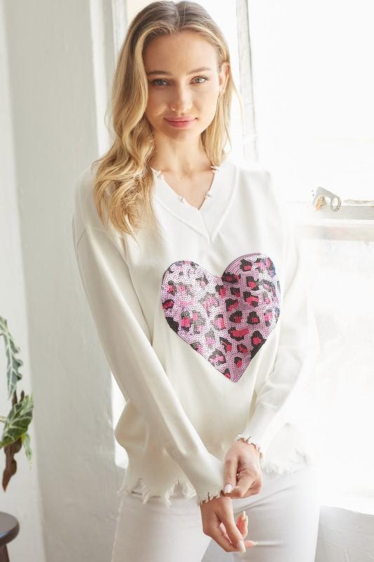 Sequenced Heart Sweater