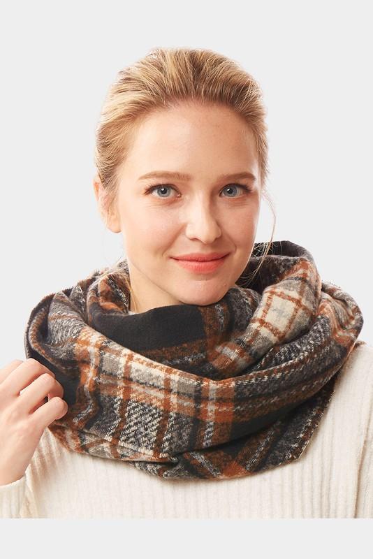 Plaid Infinity Scarf