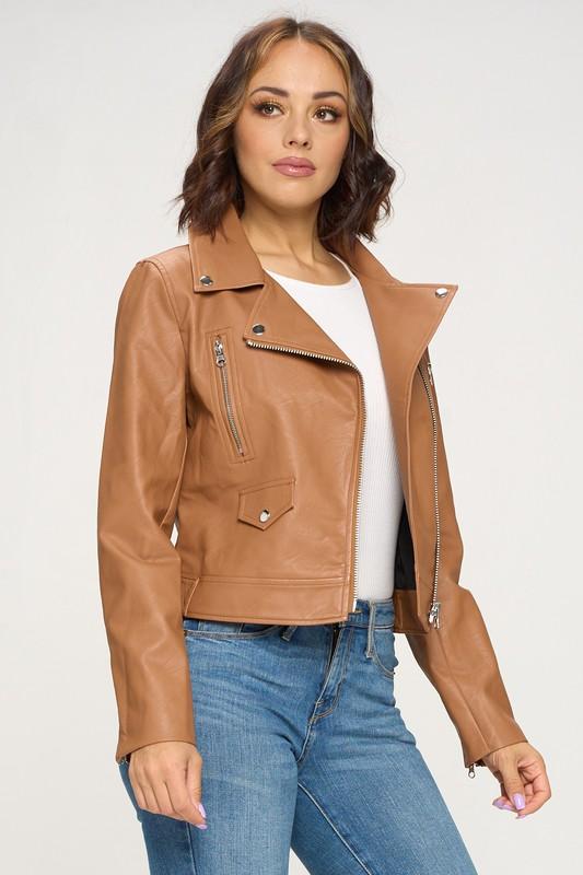 PU Zipper Jacket