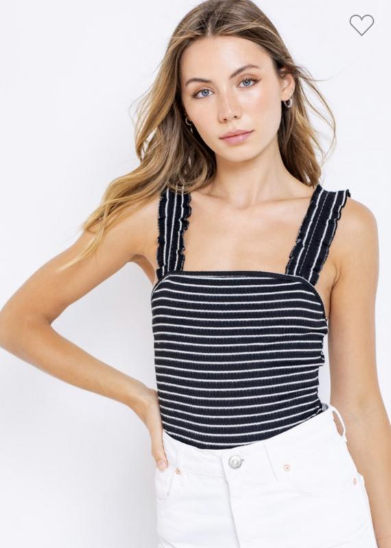 Ruffle Stripe Bodysuit