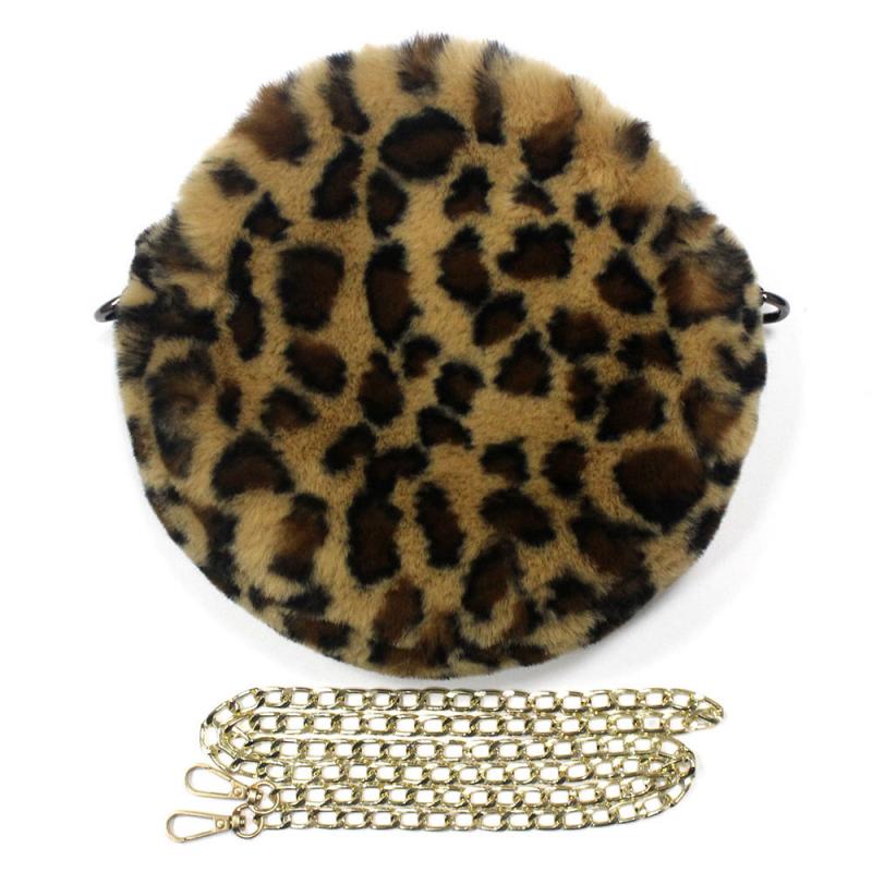 circle leopard cross body bag