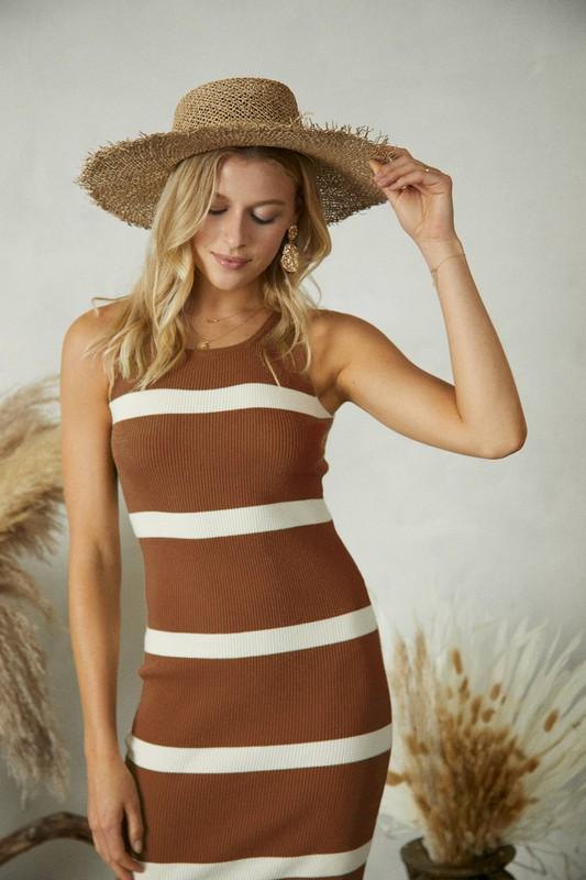 Stripe Sweater Tank Dress
