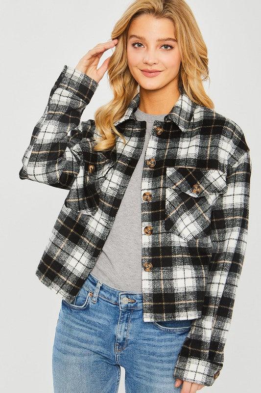 Plaid Button Shacket