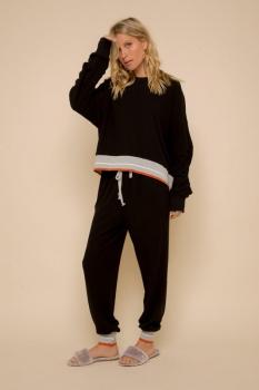Stripe Elastic Pullover