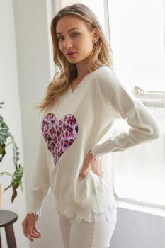 Sequenced Heart Sweater