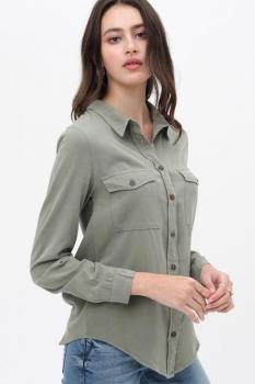 Button Down Collar Top