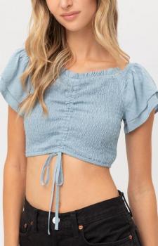 Smocked Off Shoulder Top