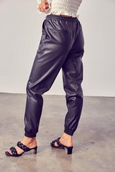 LEATHER JOGGING PANTS