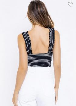 Ruffle Stripe Bodysuit