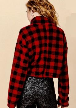 Fussy Crop Buffalo Checkered Top