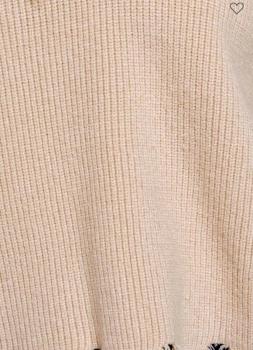 Distressed V-Neck Pullover Sweater