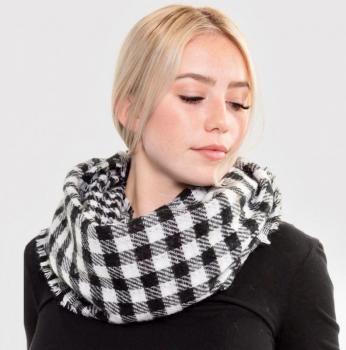 Buffalo plaid infinity scarf