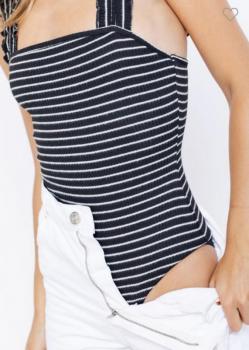 Ruffle Stripe Bodysuit