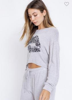 Grey Leopard Kiss Shirt