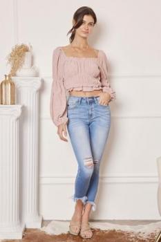 Ankle Fringe Skinny Jeans