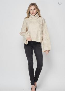 Cozy Knit Turtle Sweater