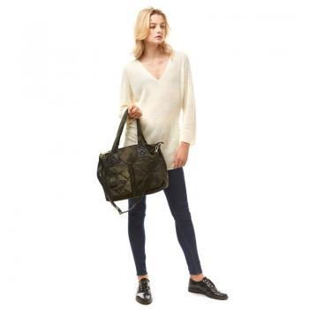 camo puffer tote