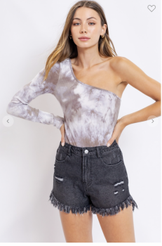 One Shoulder Tie-Dye Bodysuit