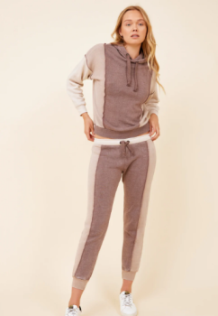 Colorblock Burnout Hoodie