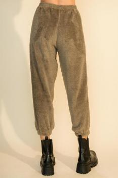 CROPPED FUZZY DRAWSTRING JOGGERS